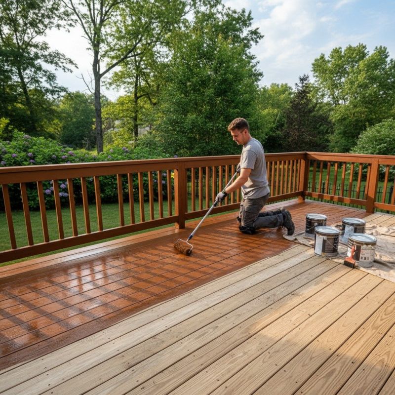 Local Deck Staining pros at work